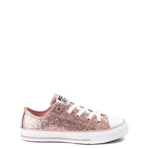 Toddler Rose Gold Glitter Converse Low Top Sneaker
